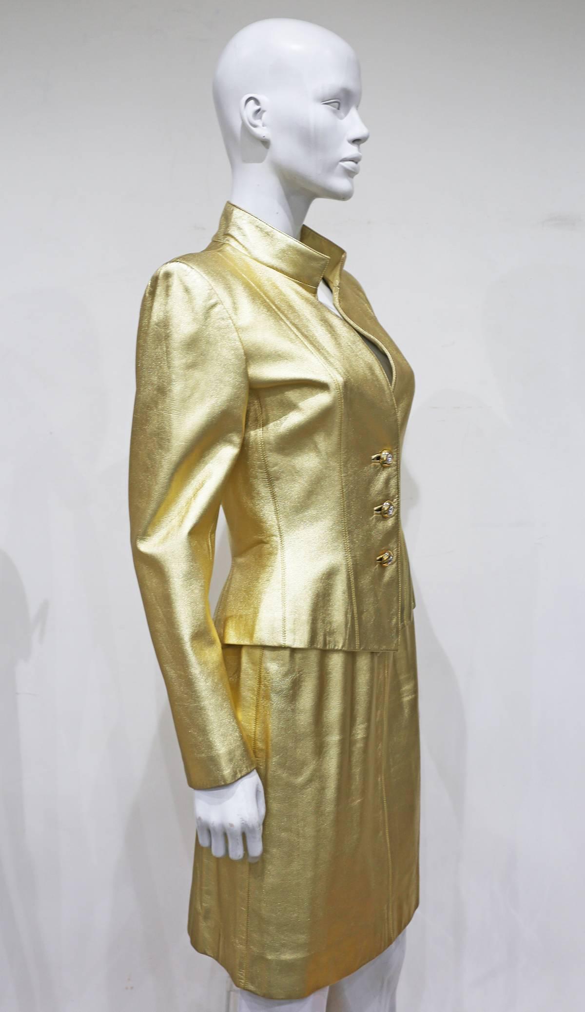 womens gold suit