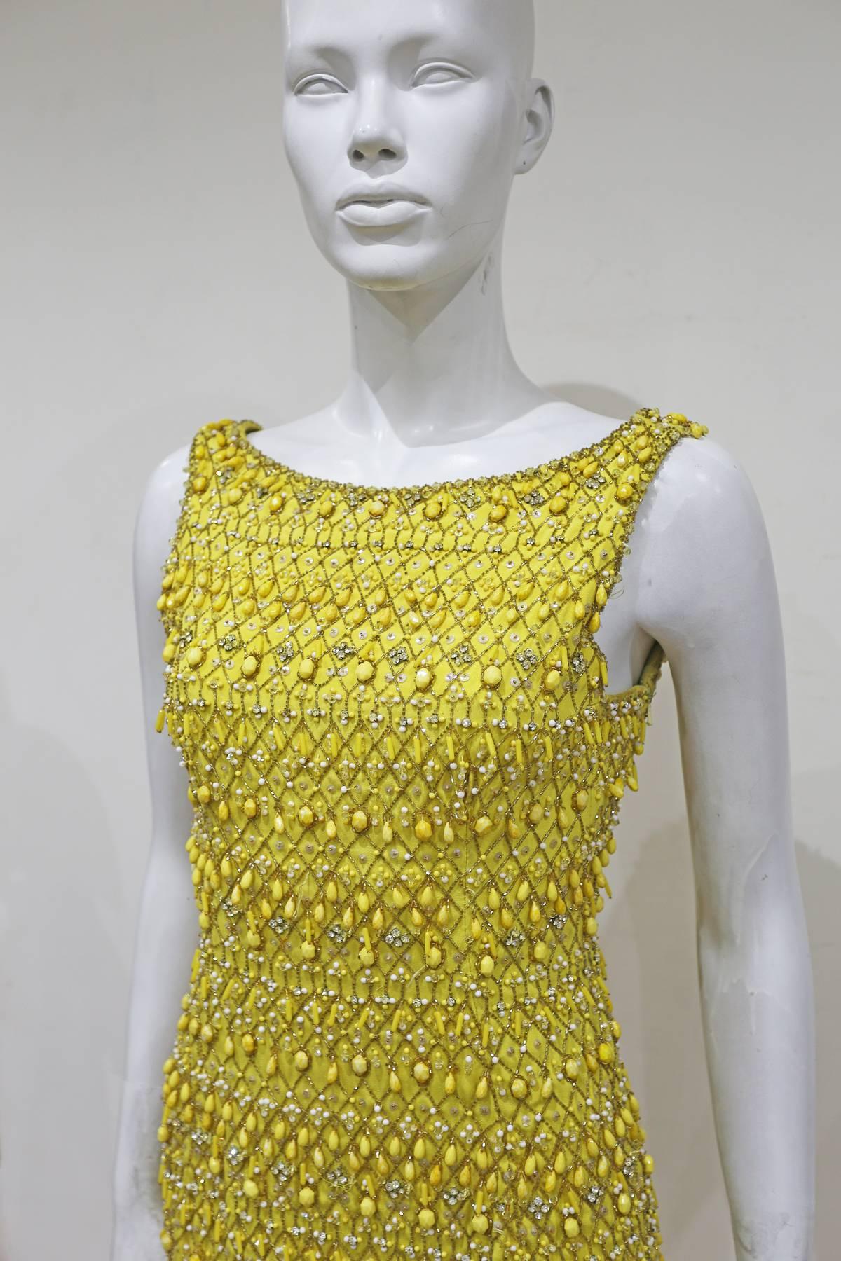 Women's Haute Couture embellished evening ensemble by Balenciaga's Felisa Irigoyen 1960s