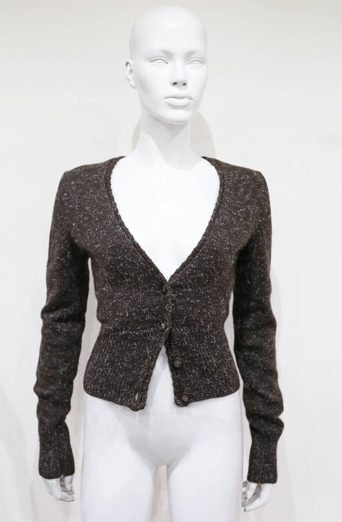 Margiela early knitted woollen cardigan, c. 1990s  2