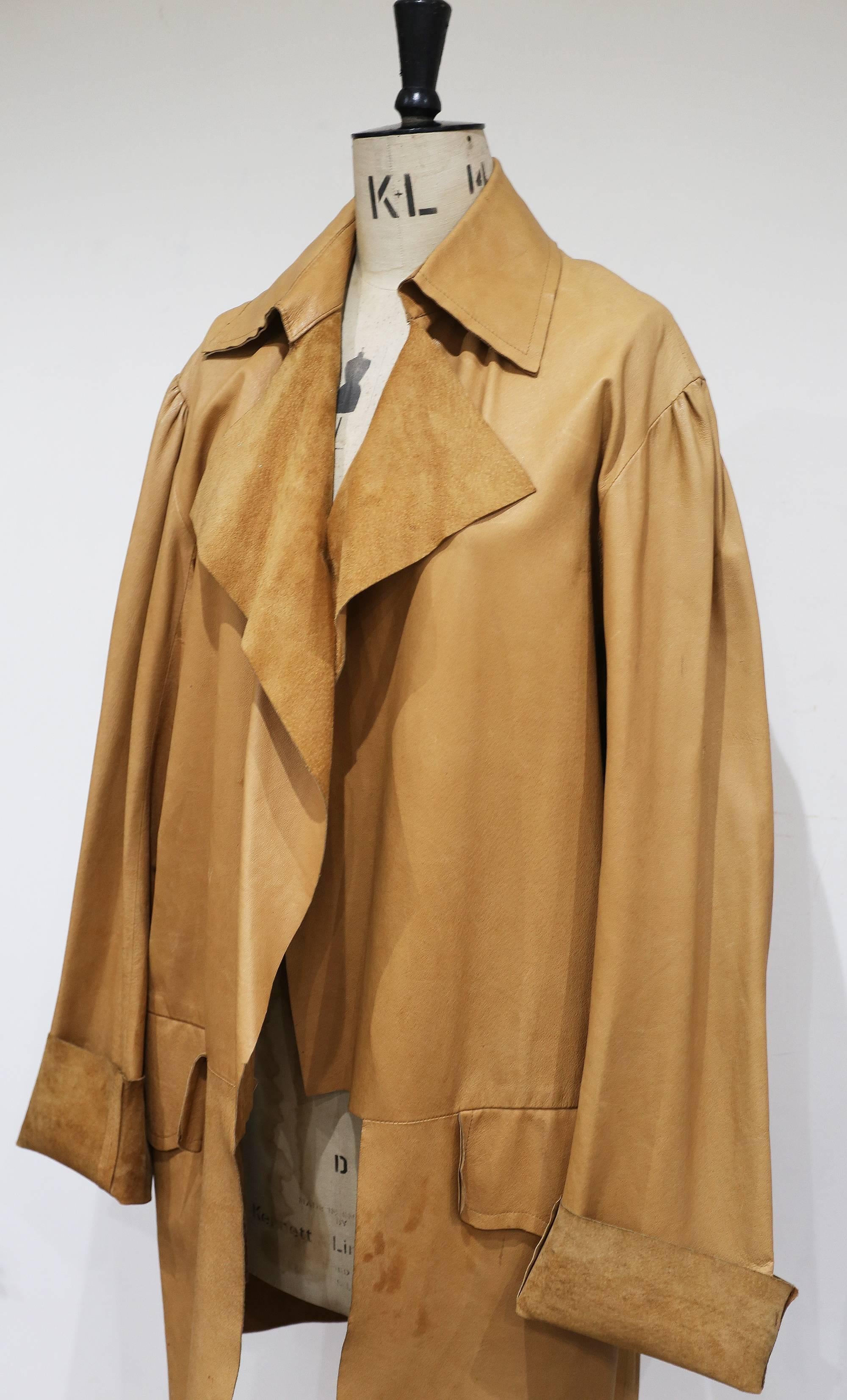 Extremely rare and highly collectible Pirate coat by Vivienne Westwood and Malcolm Mclaren from their iconic World's End boutique. The coat is oversized and has a raw finish. No closures, to be worn loosely. 

M