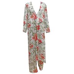 Pancaldi & B floral summer pant suit in silk chiffon, c. 1990s 8