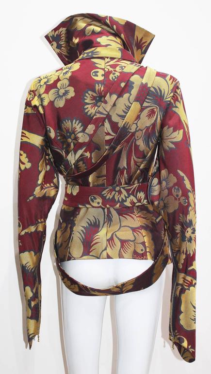 Vivienne Westwood silk brocade bondage jacket, c. 1994-96 For Sale at