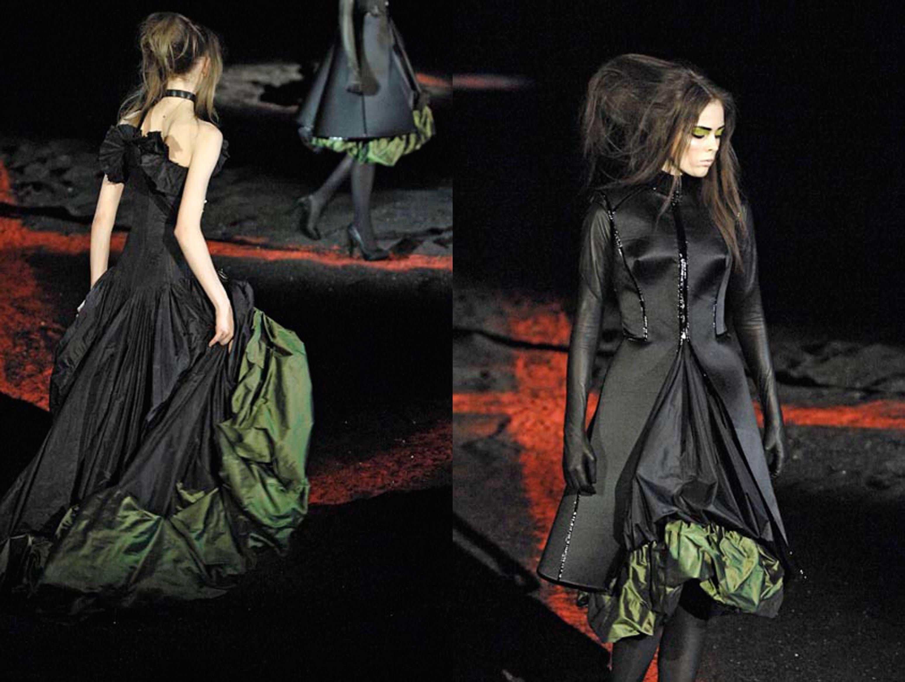Alexander McQueen silk taffeta evening dress, witches collection A/W 2007 1