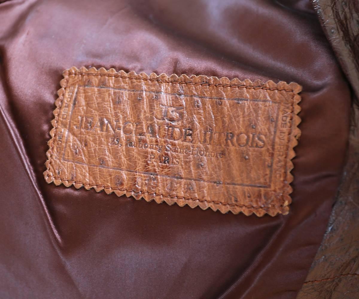 Jean-Claude Jitrois Ostrich Skin Motorcycle Jacket, c. 1980s In Good Condition In London, GB