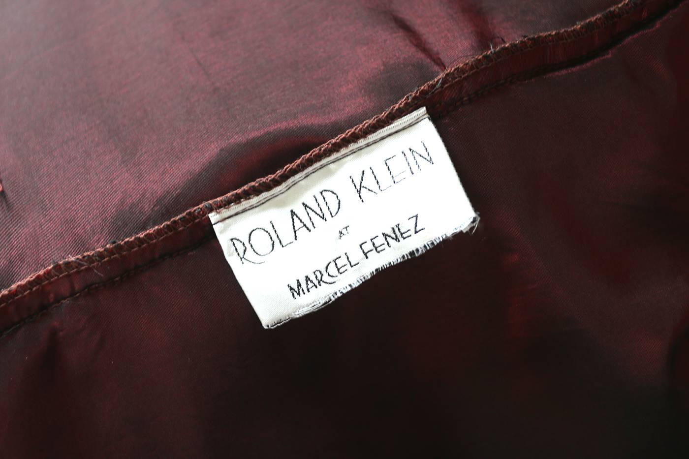 Roland Klein at Marcel Fenez silk taffeta evening cape, c. 1980s 1