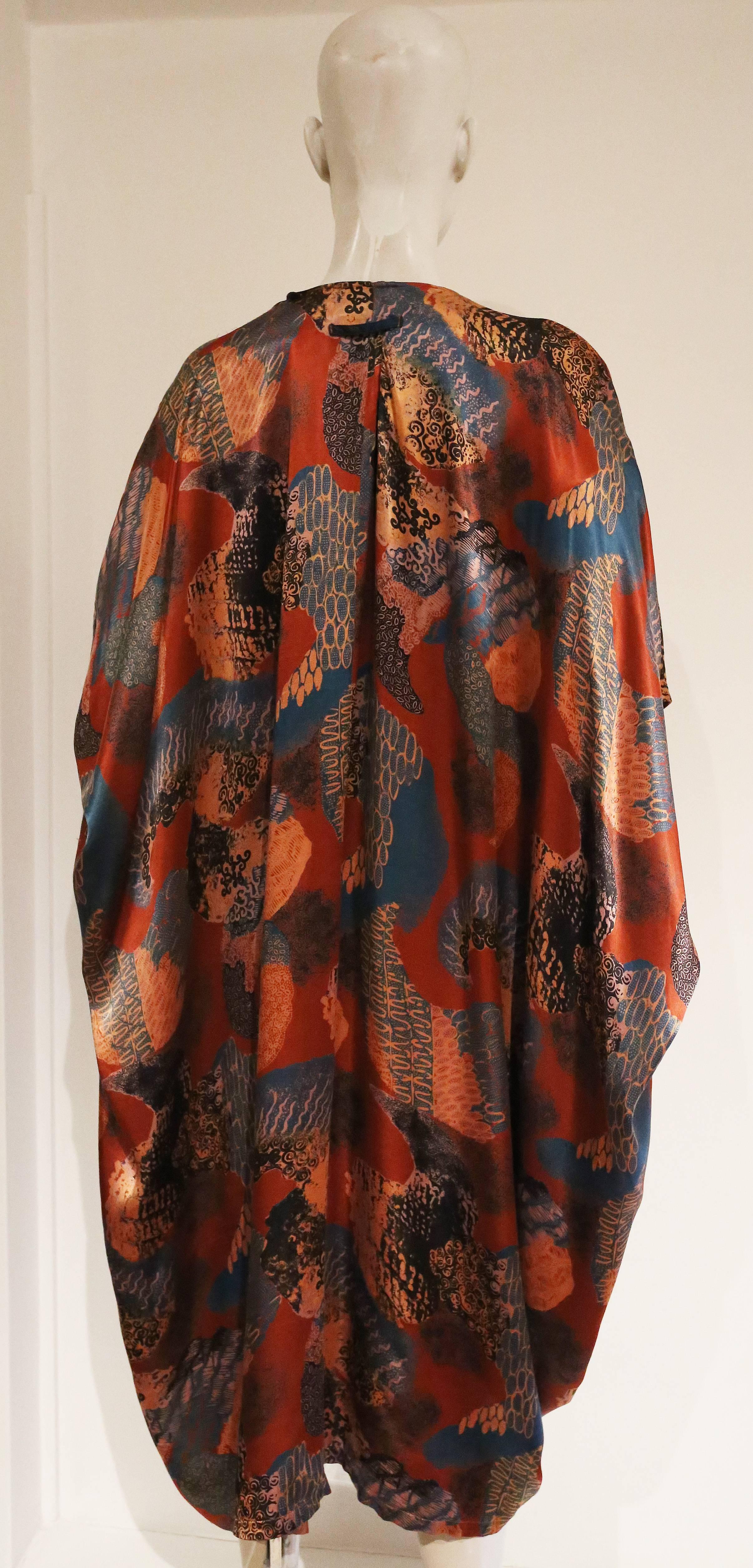 Women's or Men's Jean Paul Gaultier draped satin dress coat, c. 1980s