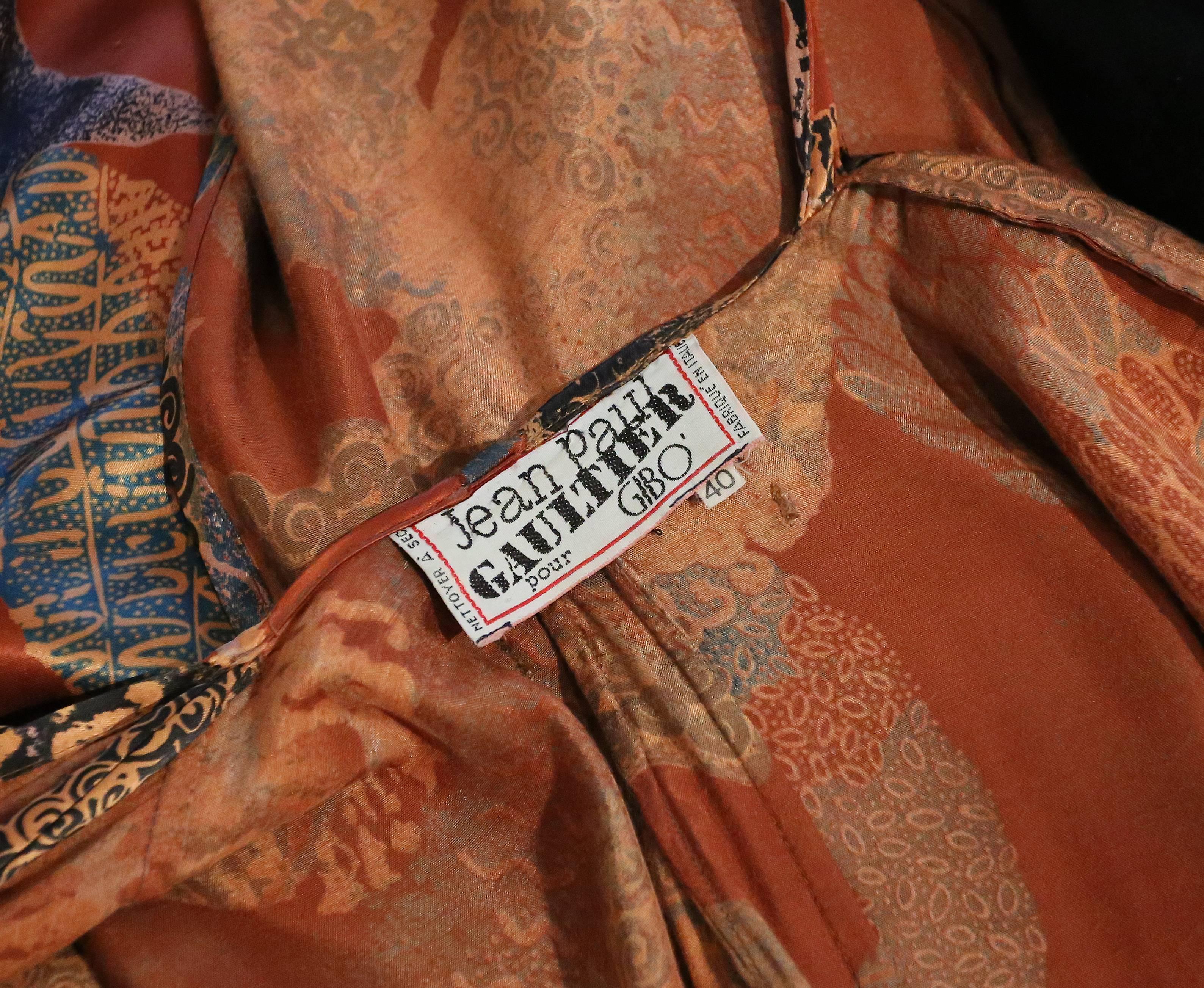Jean Paul Gaultier draped satin dress coat, c. 1980s 1