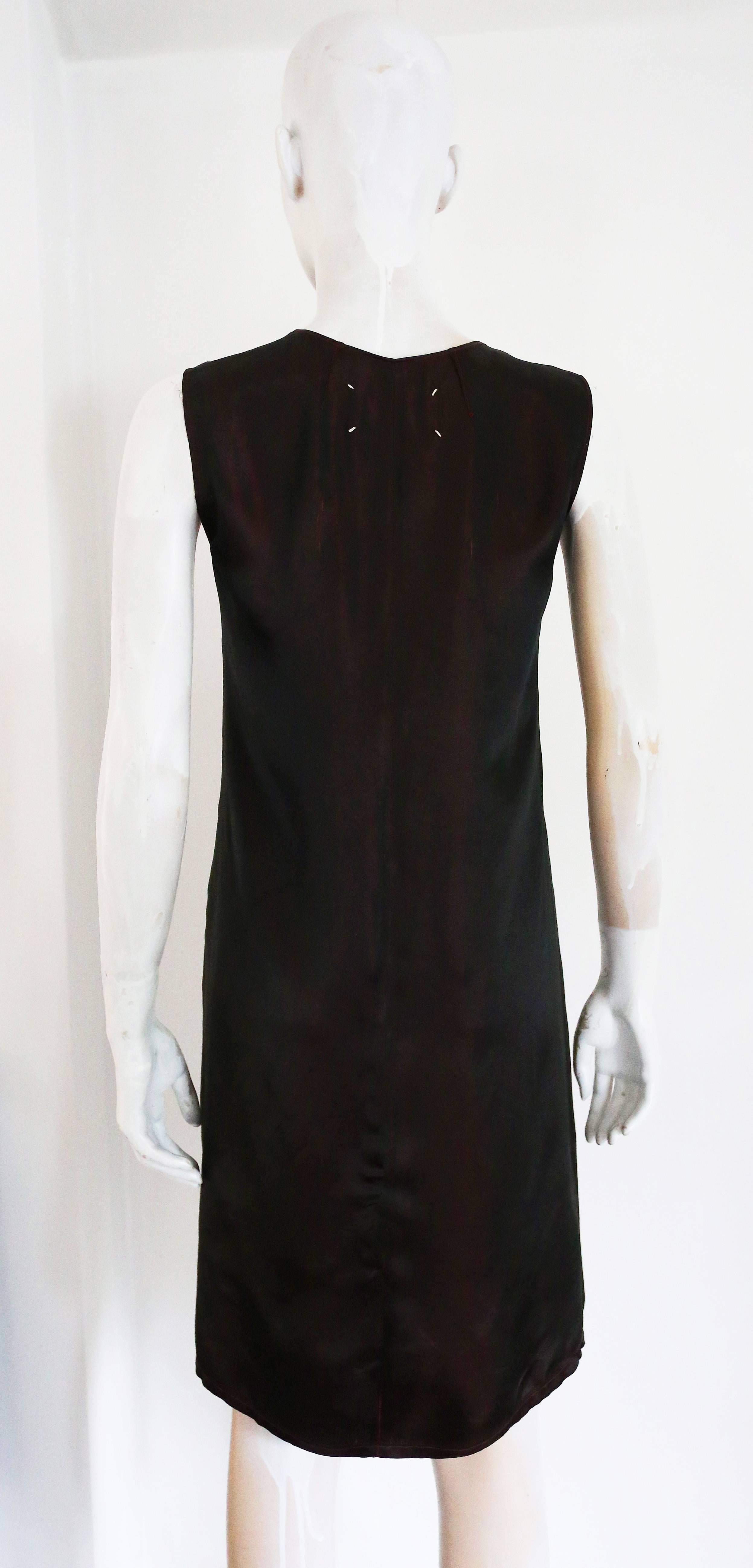 Black Maison Martin Margiela two-tone slip dress, AW 1997