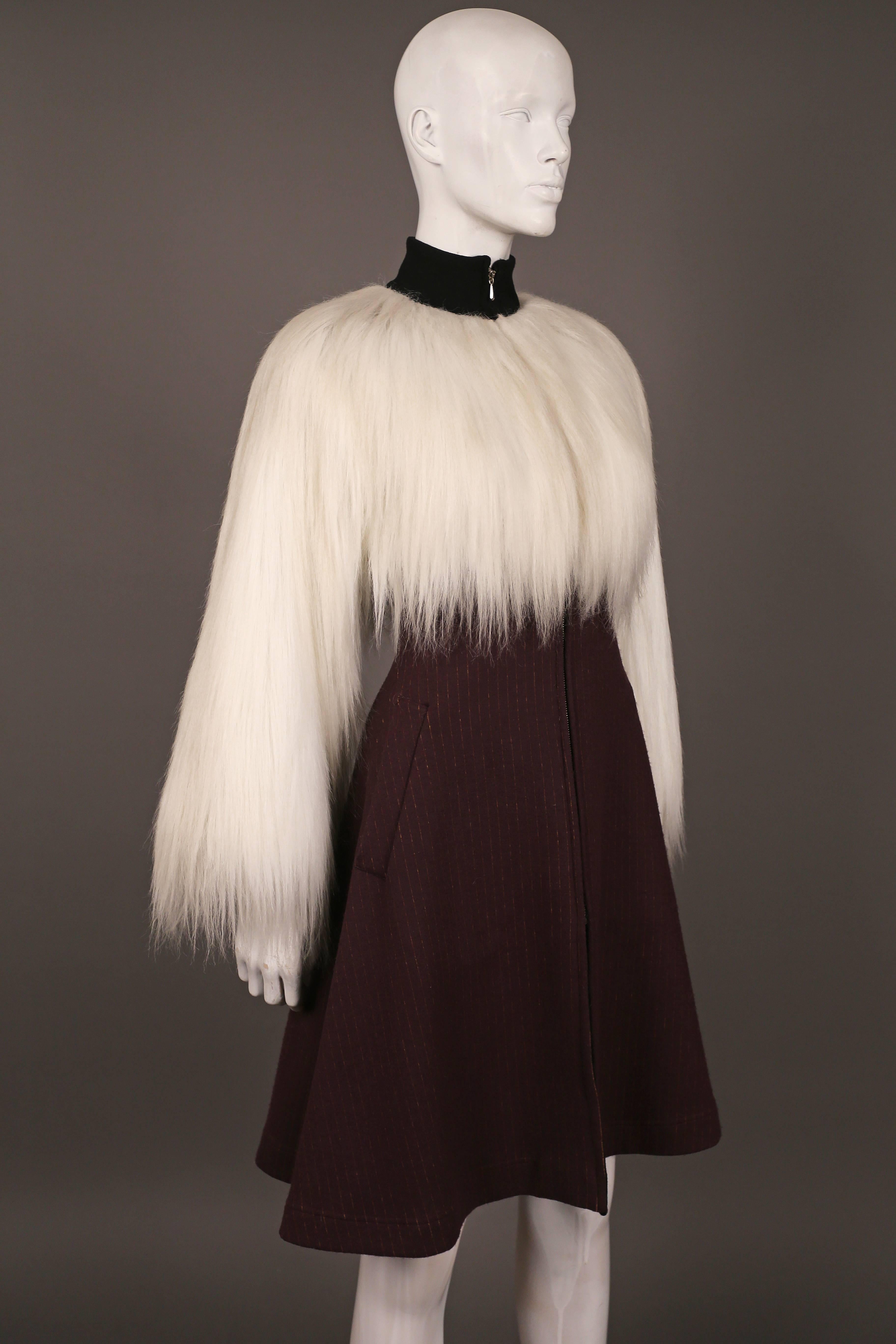 Jean Paul Gaultier faux fur dress coat, c. 1993 2