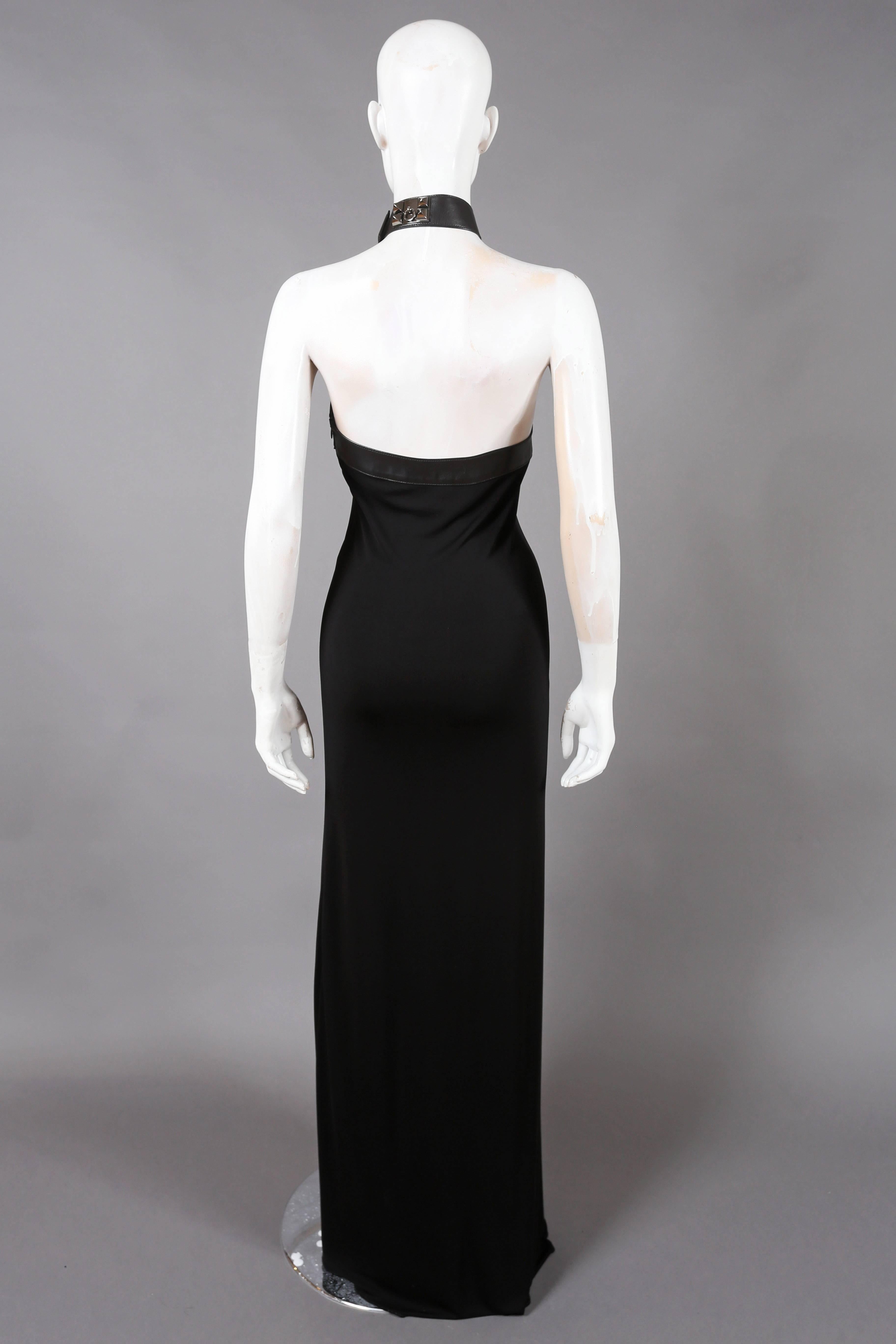 Black Hermes Collier de Chien halter neck evening dress, C. 2010