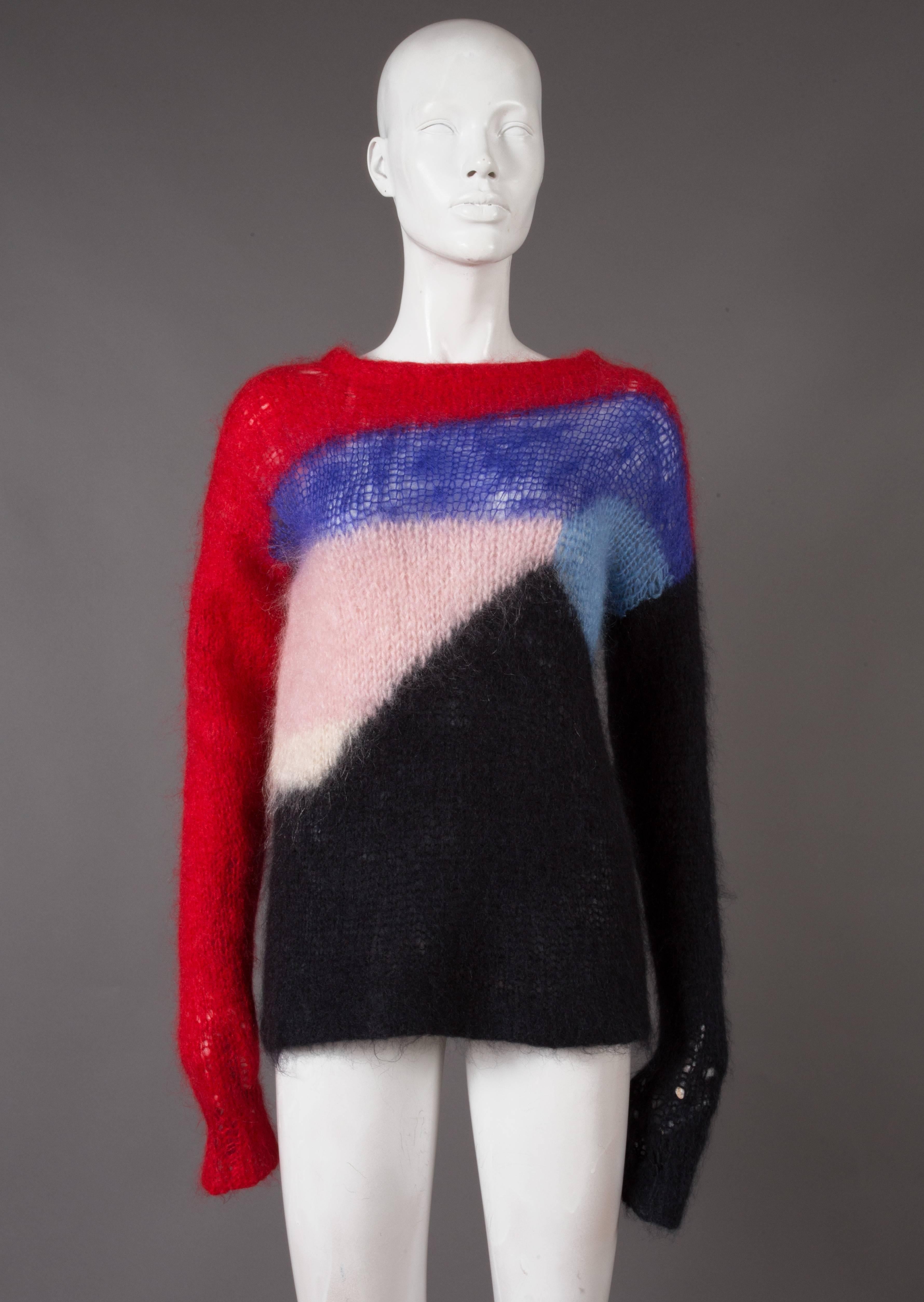 Black Malcolm McLaren and Vivienne Westwood SEDITIONARIES Mohair Sweater, C. 1976