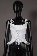 Vivienne Westwood white cotton piqué wedding corset, circa 1995