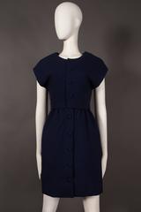 Balenciaga Haute Couture Marin Blue dress suit, circa 1958-1960