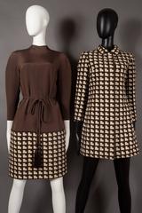 Ensemble robe et manteau Couture en soie et laine, C.I.C. 1952-57