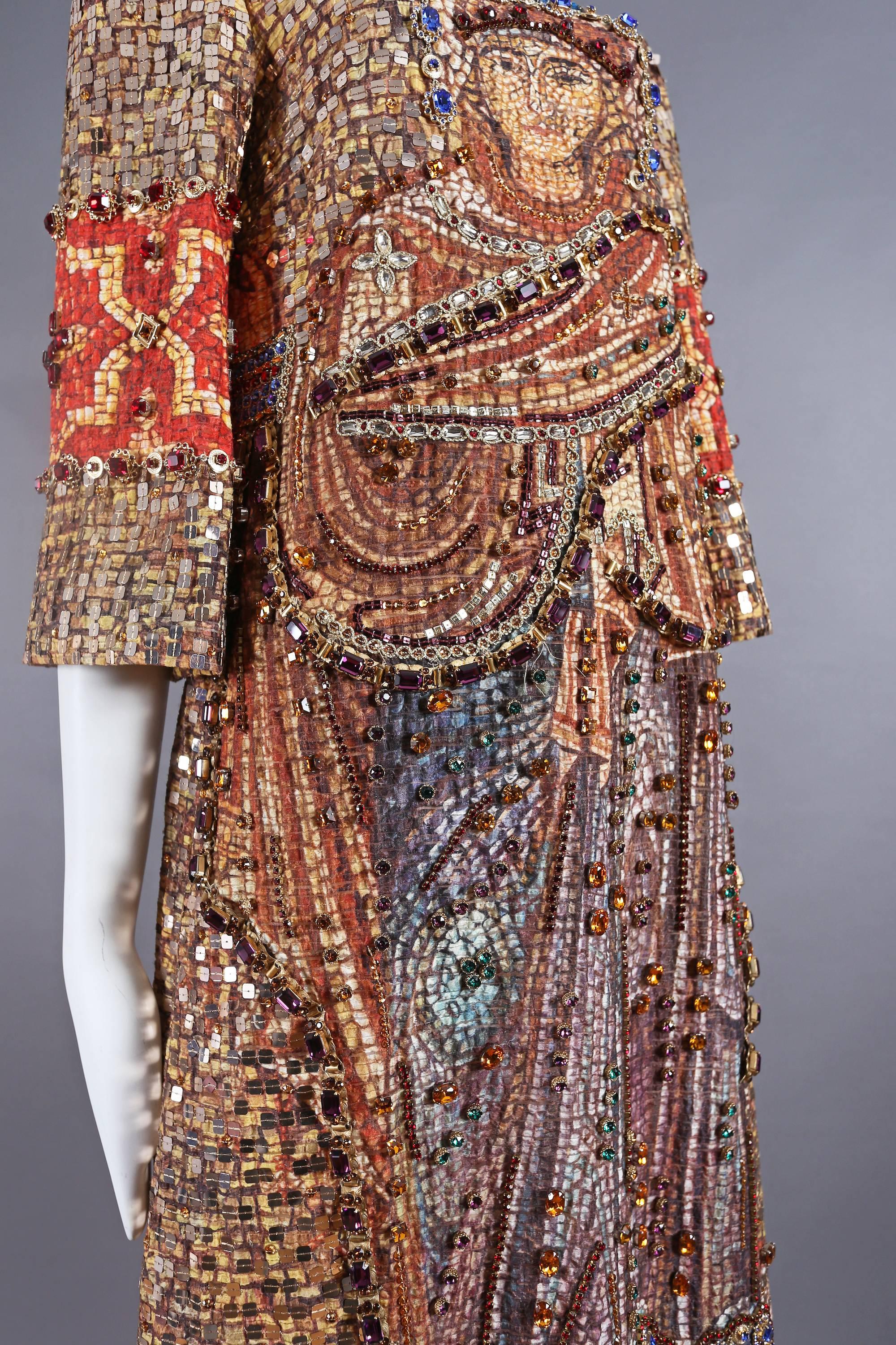 Dolce & Gabbana mosaic embellished shift dress, circa 2013 2