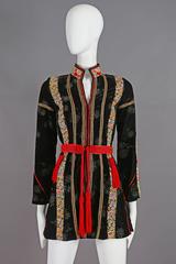 Thea Porter Couture black velvet embroidered evening jacket, circa 1960s