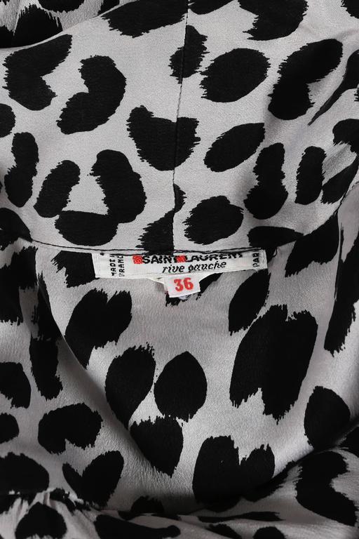Yves Saint Laurent leopard print pussy bow silk blouse, circa 1970s at ...