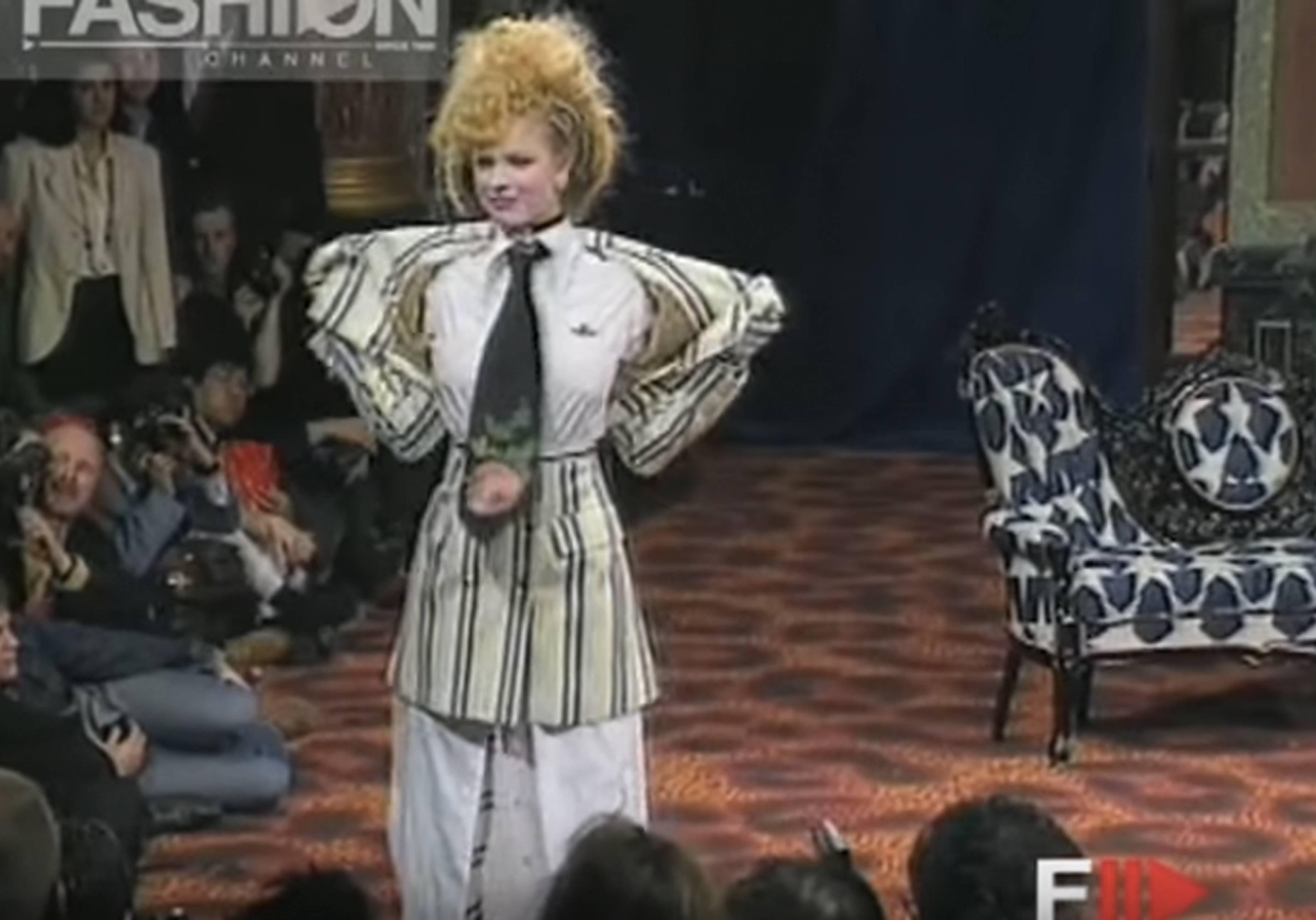 Vivienne Westwood tweed striped skirt suit, circa 1995 4