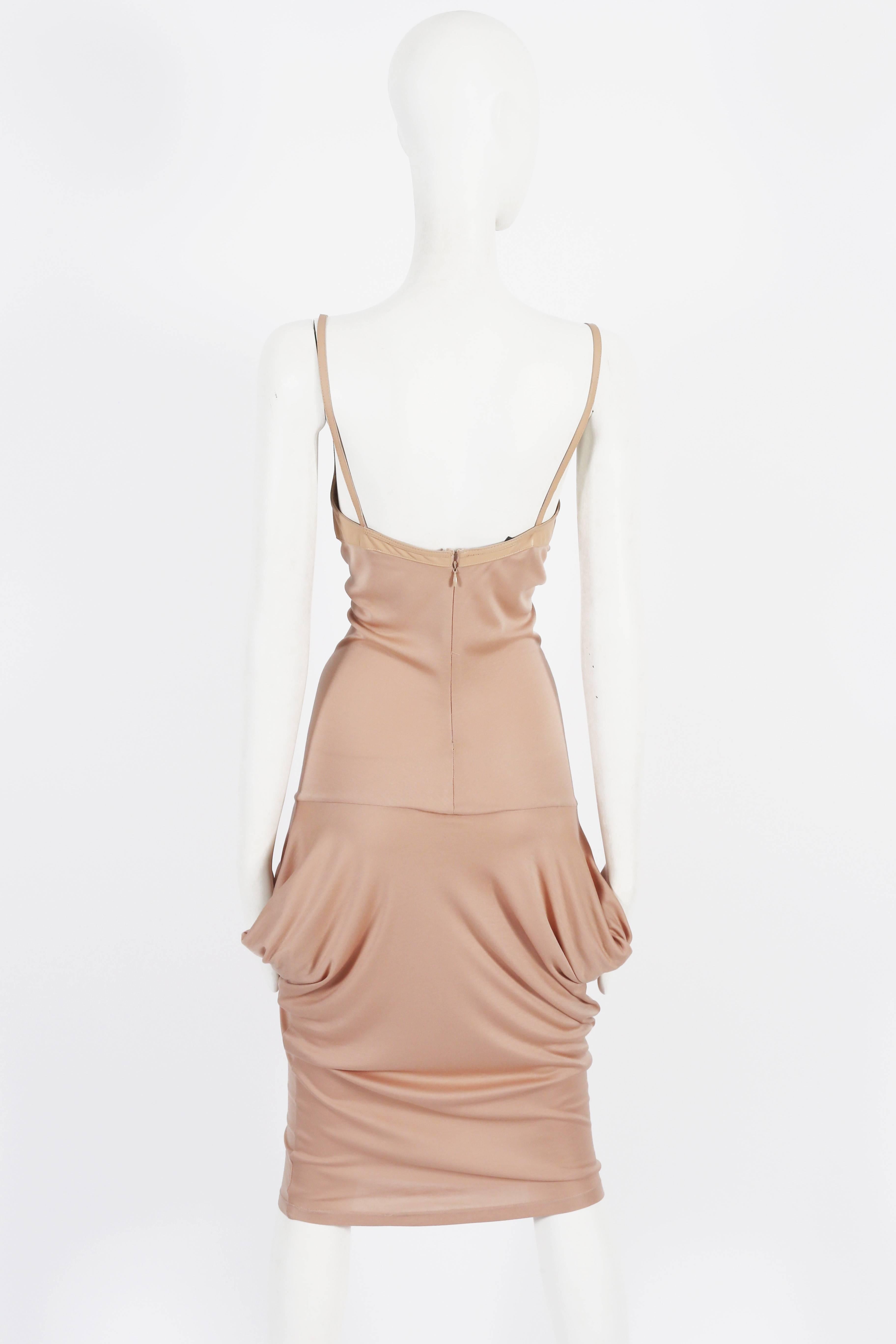 nude jersey dress