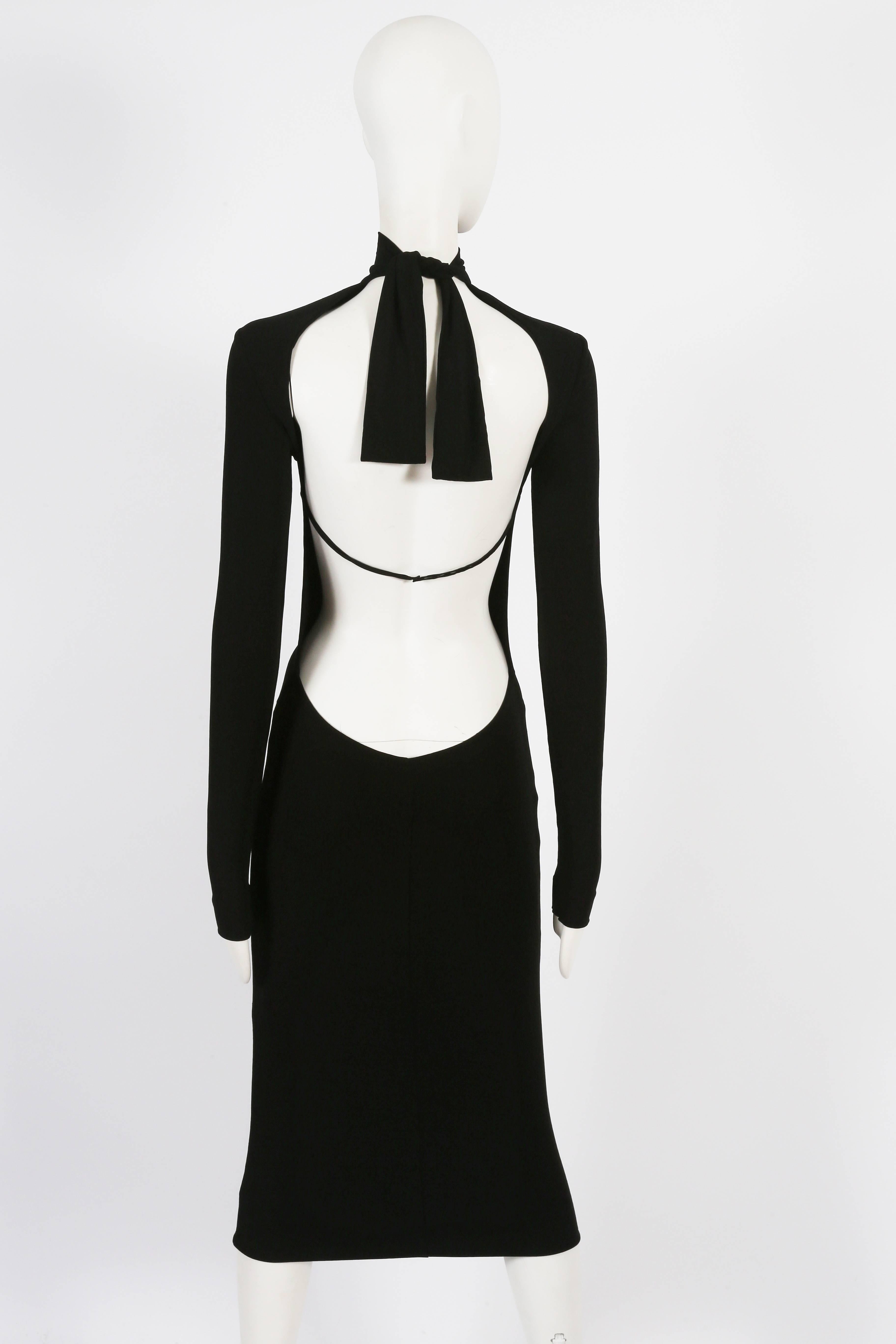 Dolce & Gabbana black bodycon low back dress, circa 1990s