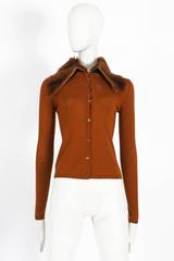 Miu Miu cashmere cardigan with fur collar, circa 2004