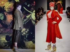 Vivienne Westwood 'Vive la Cocotte' cowhide Cuban boots, circa 1995