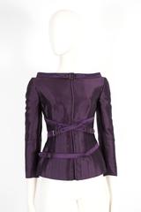 Alexander McQueen purple silk taffeta evening jacket, fw 2007