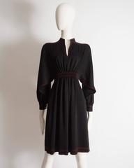 Jean Muir black silk evening dress, circa 1972