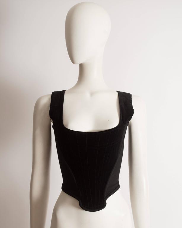 Vivienne Westwood black velvet and wool corset, circa 1993 at 1stDibs ...