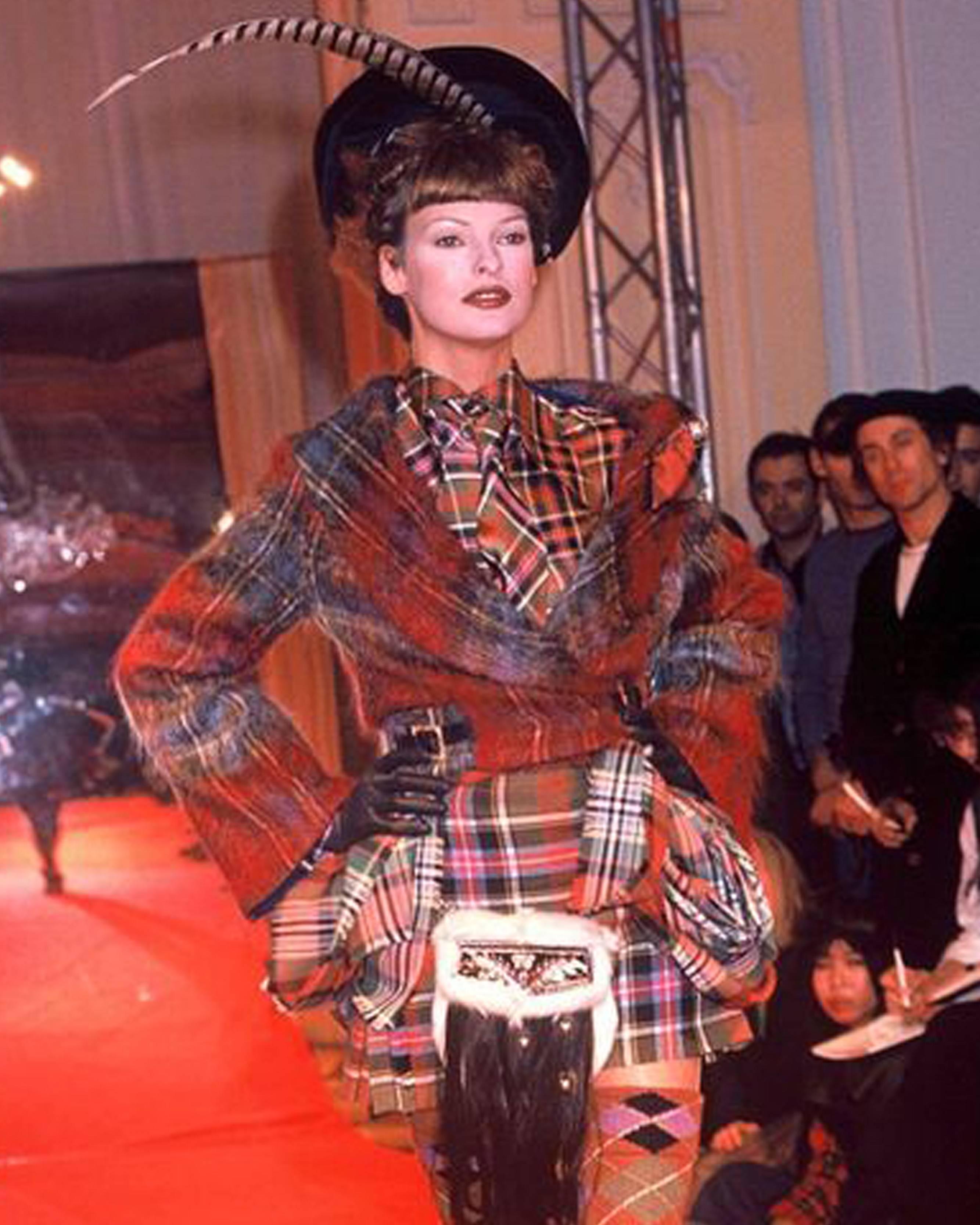 Vivienne Westwood tartan mohair wool jacket, AW 1993 at 1stDibs