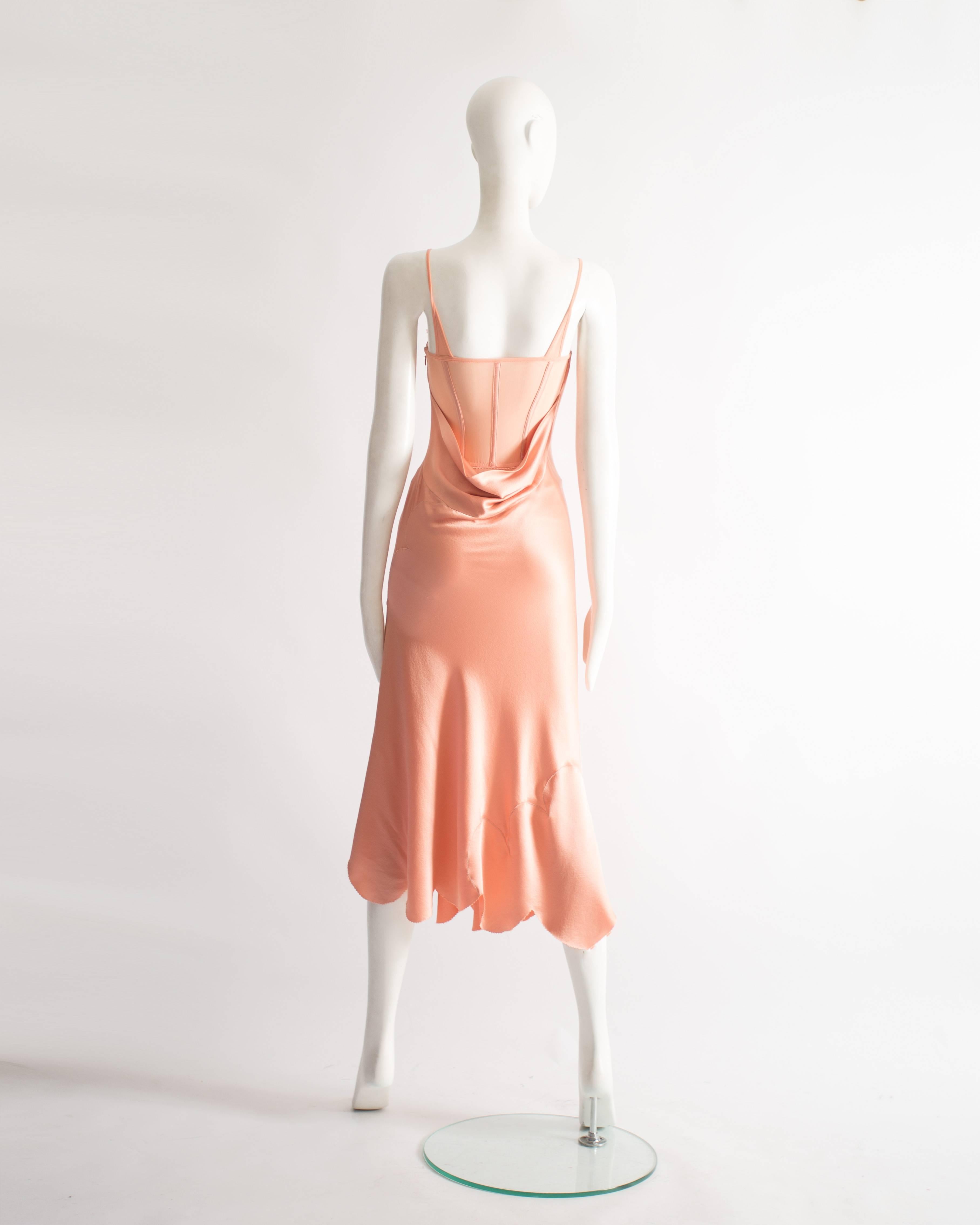 Alexander McQueen bias cut silk lingerie evening dress, Spring-Summer 2004 In Good Condition In London, GB