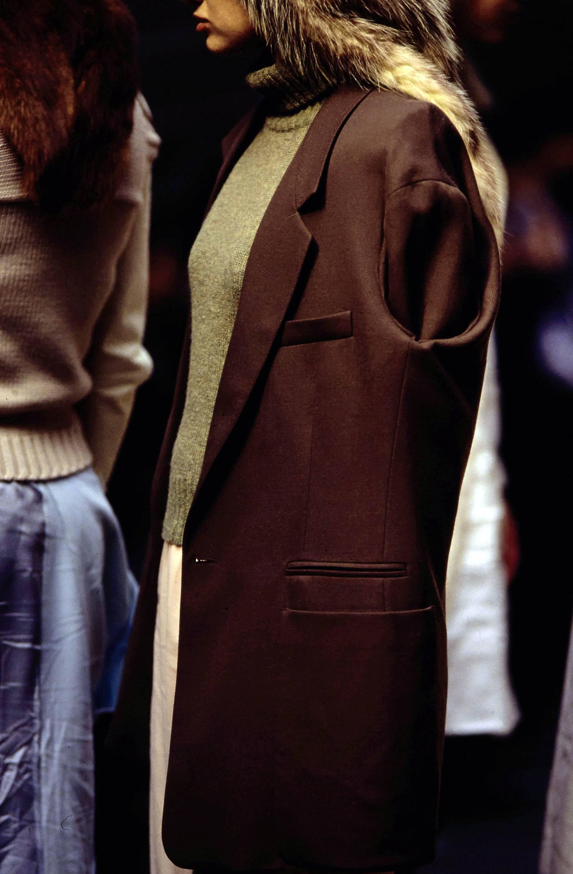 Maison Martin Margiela Autumn-Winter 1997 oversized blazer with inverted sleeves 1