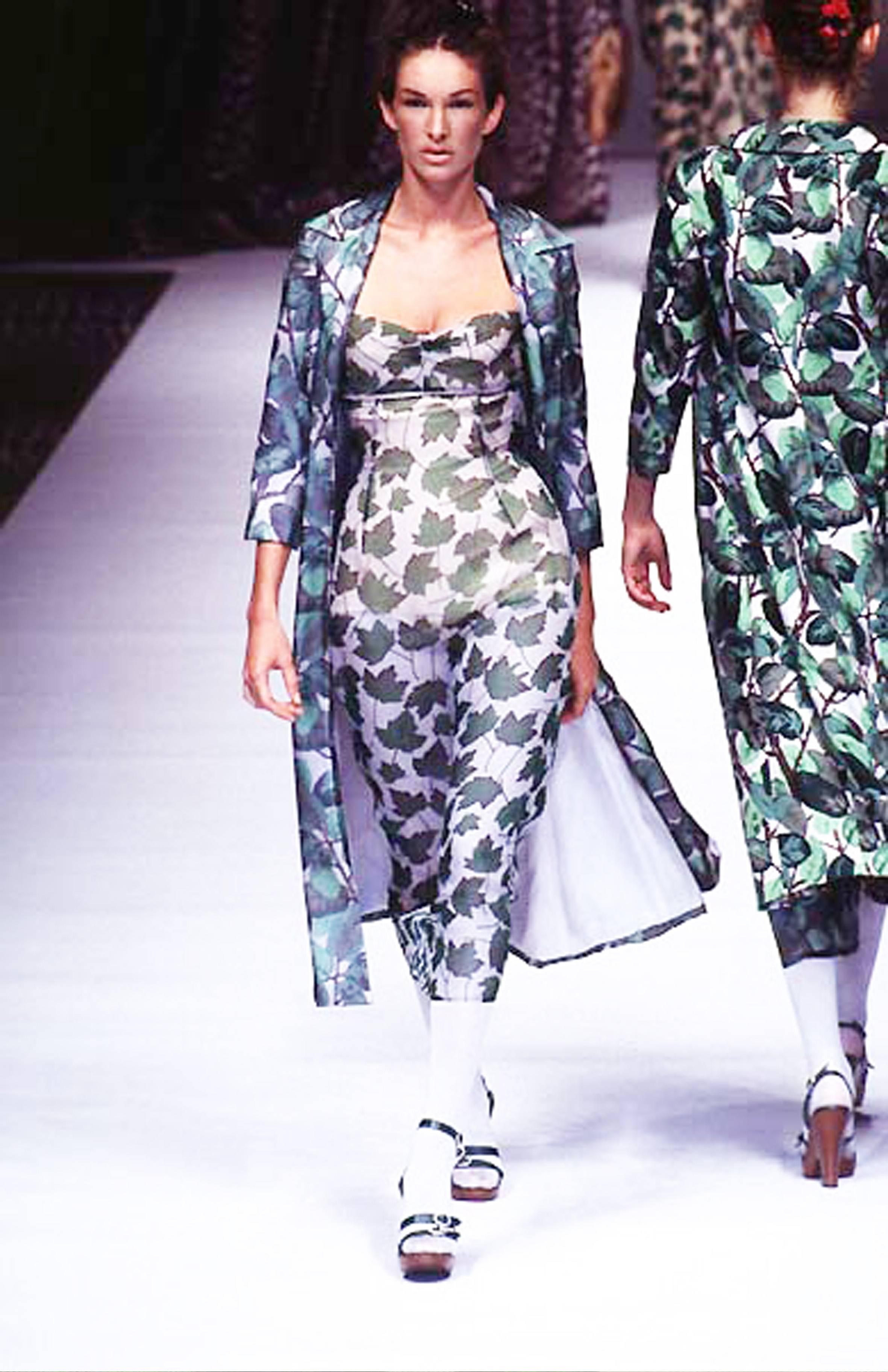 Dolce & Gabbana Spring-Summer 1997 chiffon dress with foliage print