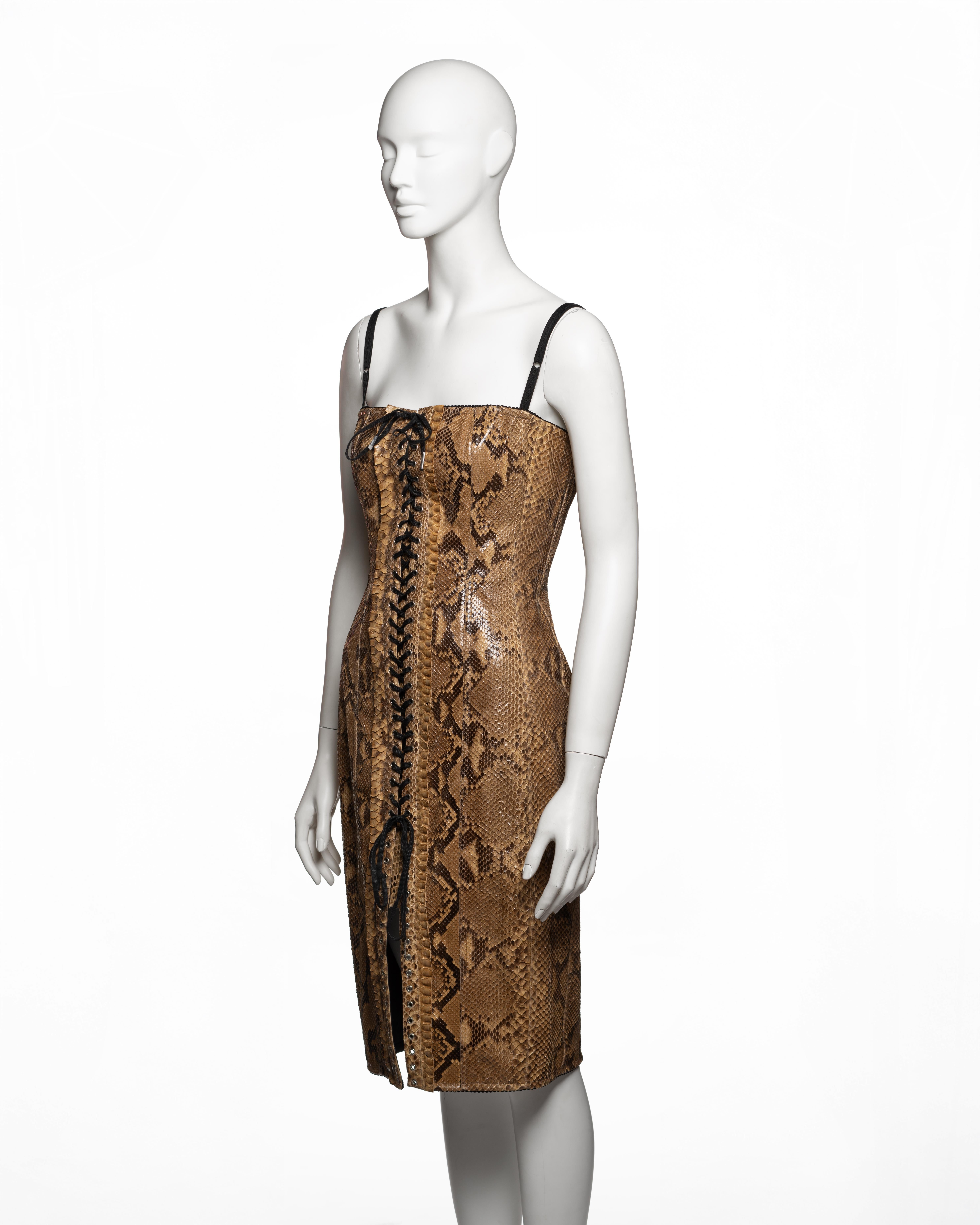 Dolce & Gabbana Vestido corsé con encaje de pitón, SS 2005 en venta 6