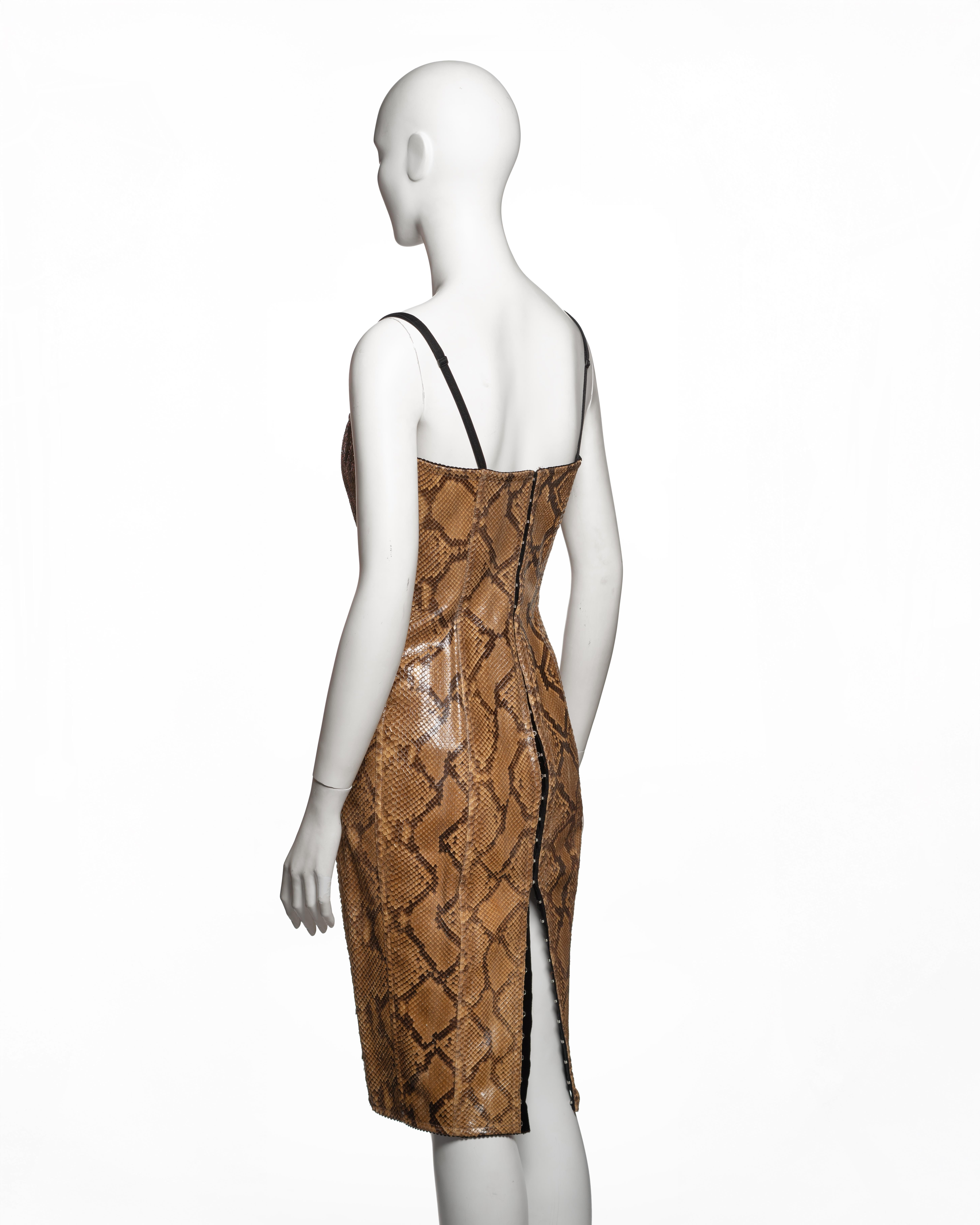 Dolce & Gabbana Vestido corsé con encaje de pitón, SS 2005 en venta 3