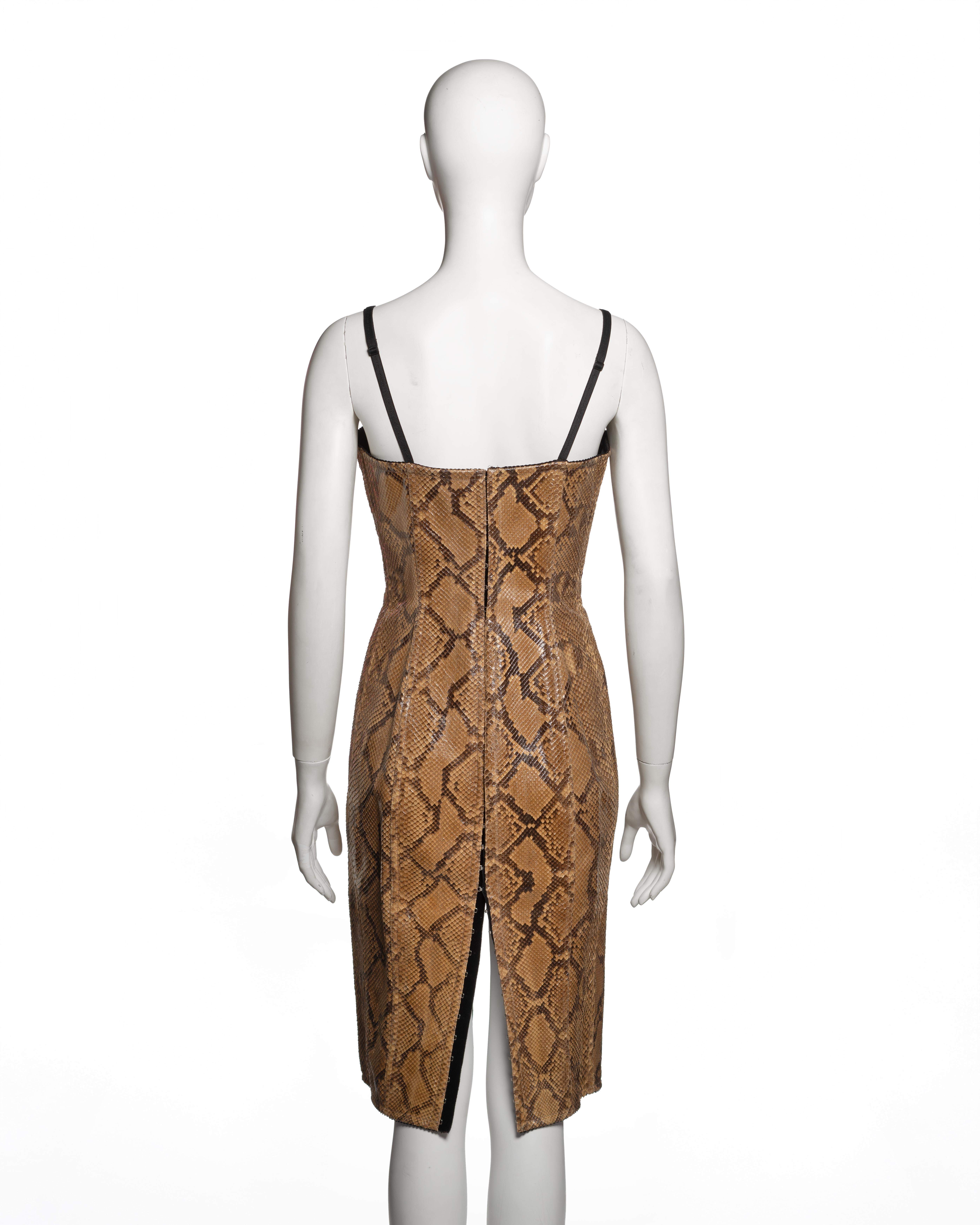 Dolce & Gabbana Vestido corsé con encaje de pitón, SS 2005 en venta 4