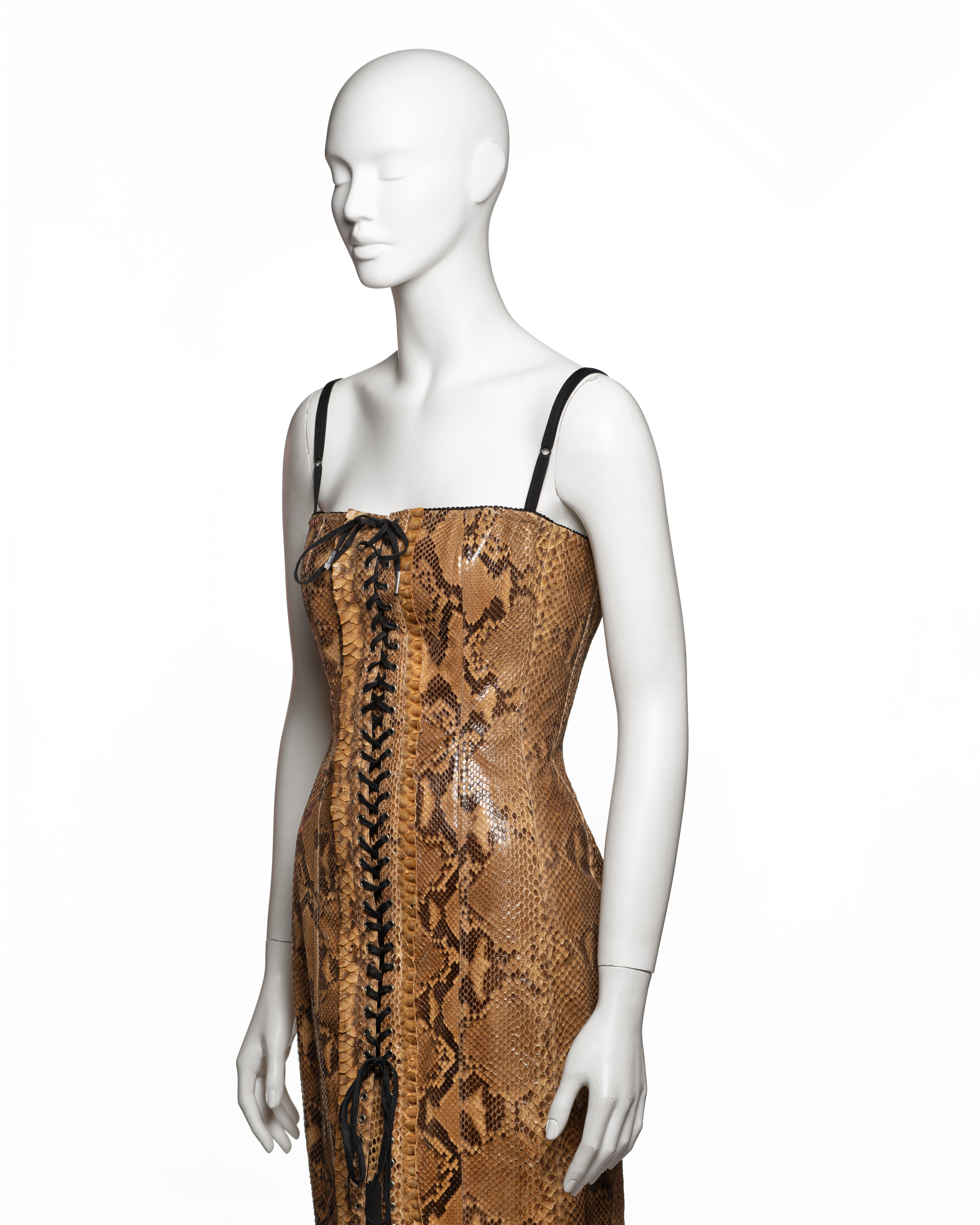 Dolce & Gabbana Vestido corsé con encaje de pitón, SS 2005 en venta 7