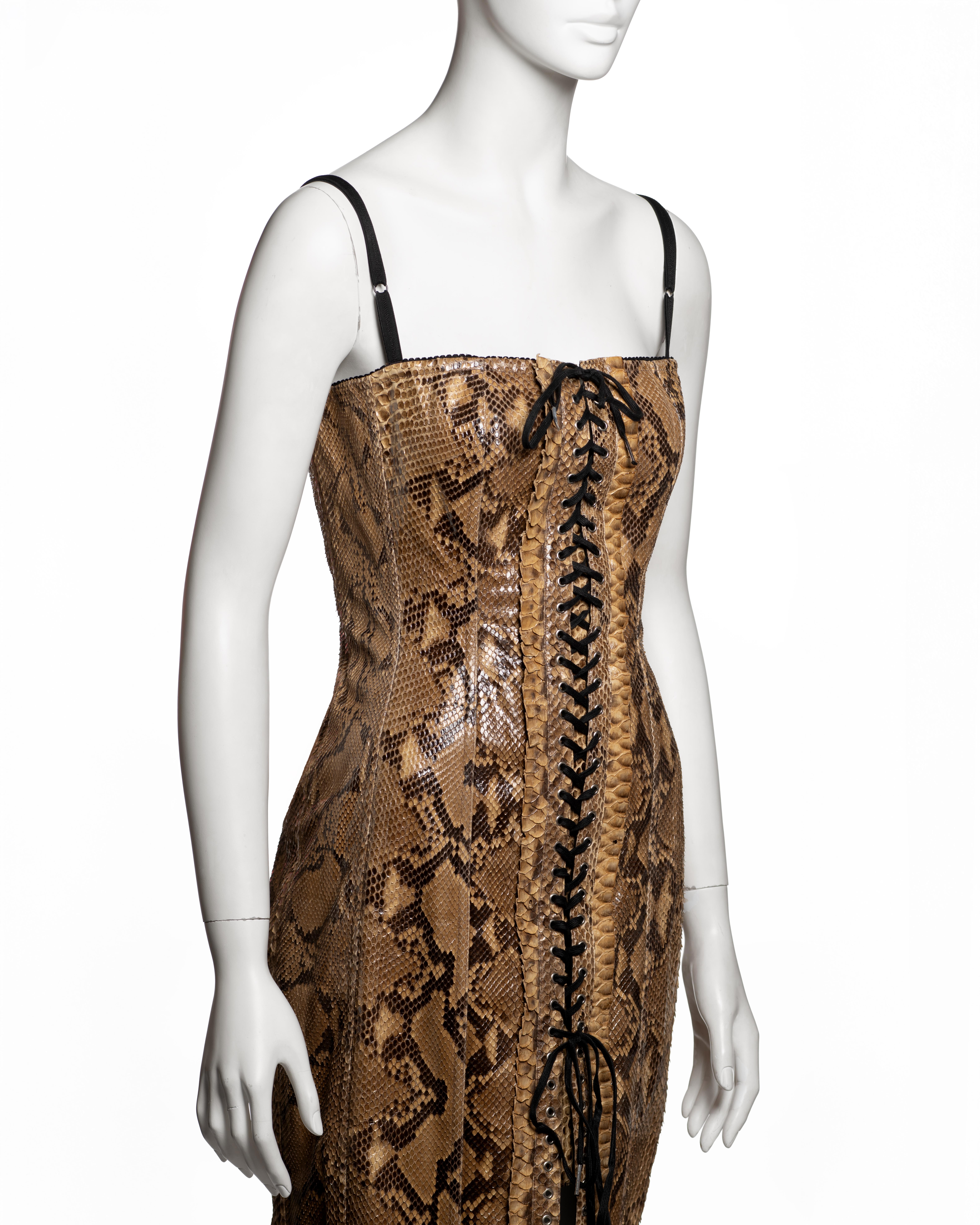 Dolce & Gabbana Vestido corsé con encaje de pitón, SS 2005 en venta 2