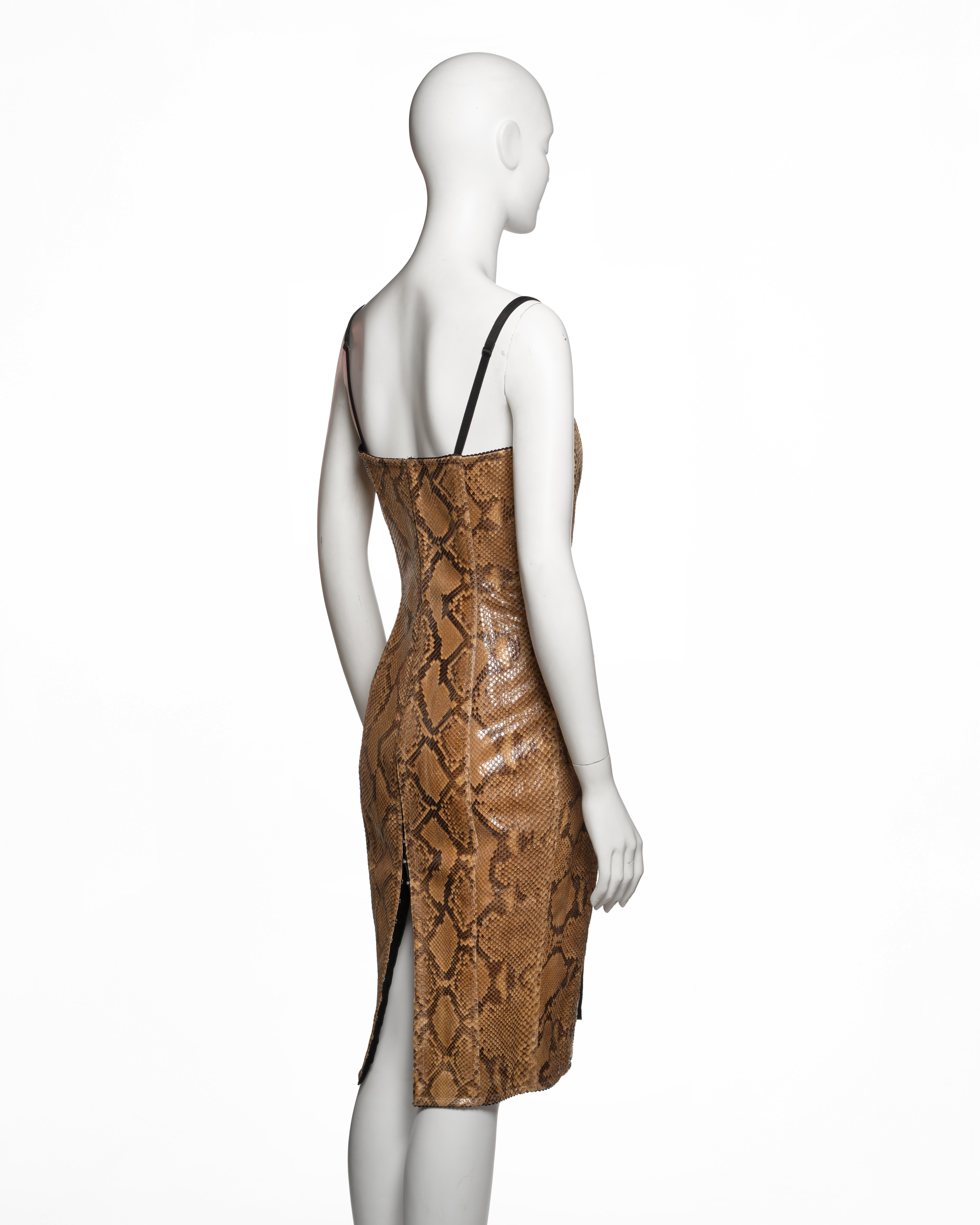 Dolce & Gabbana Vestido corsé con encaje de pitón, SS 2005 en venta 8