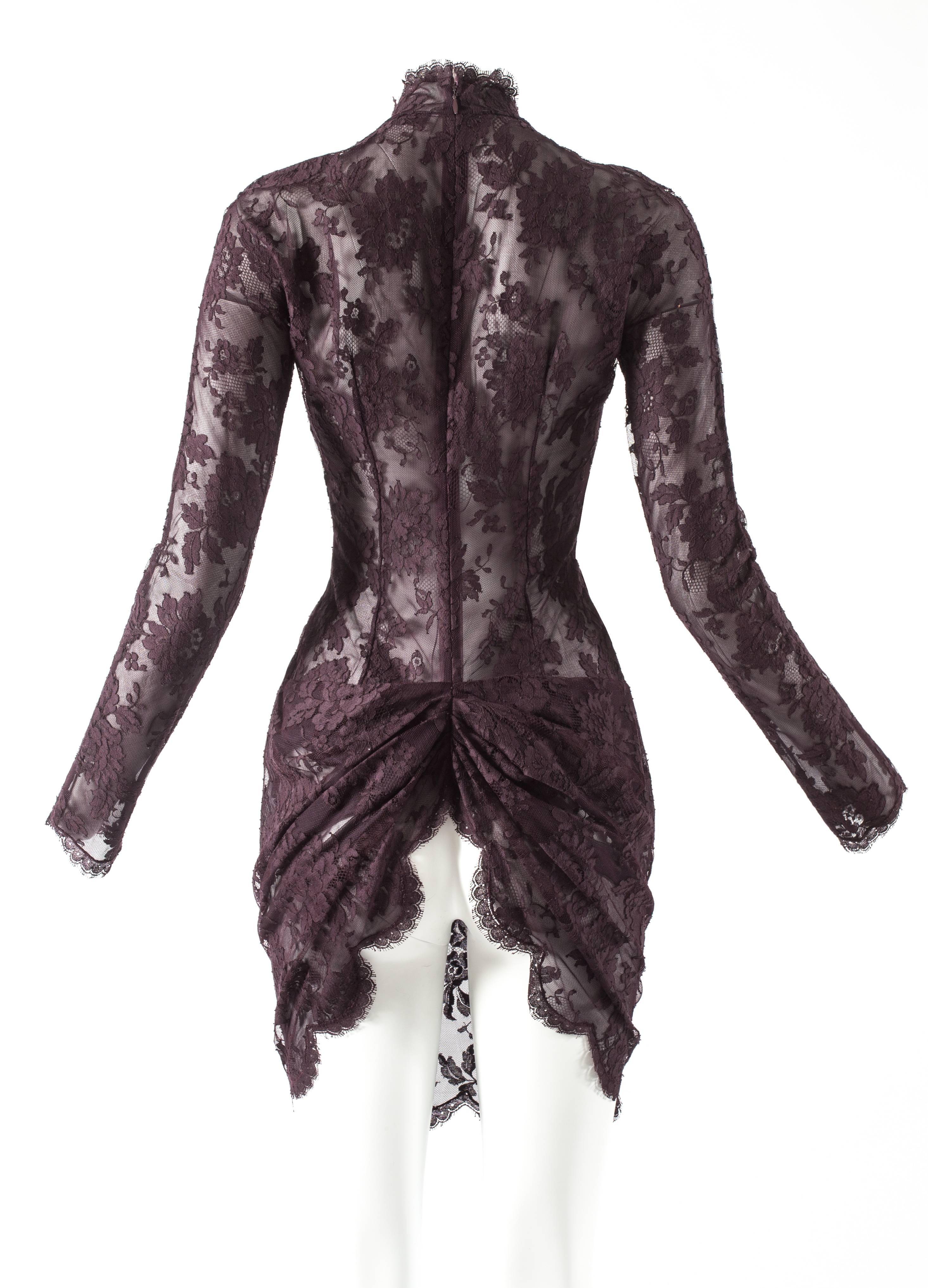 Givenchy by John Galliano Haute Couture Autumn-Winter 1996 lace mini dress 2