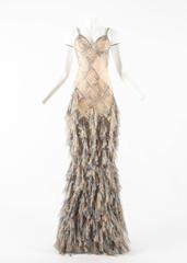 Alexander McQueen Spring-Summer 2004 'Deliverance' silk chiffon evening gown
