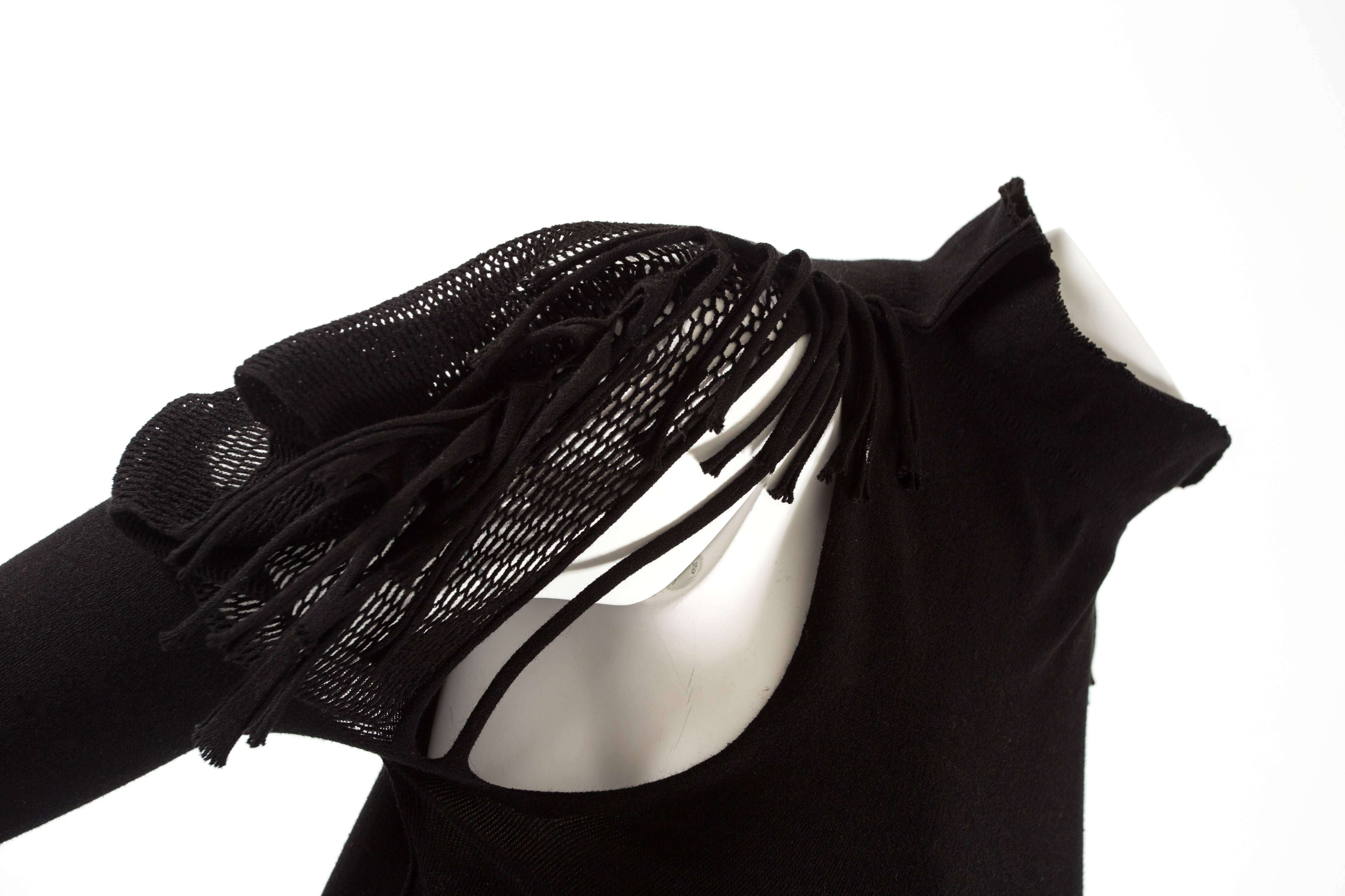 Black Issey Miyake A-POC 1990s black evening dress