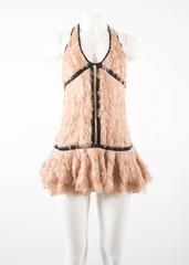 Tom For for Gucci Spring-Summer 2003 pale pink feather mini dress