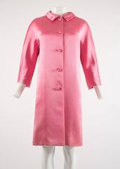 Balenciaga 1963 Haute Couture hot pink silk evening coat