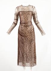 Dolce & Gabbana Robe du soir en maille léopard printemps-été 1997