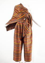 Romeo Gigli for Callaghan Spring-Summer 1991 silk pant and shawl ensemble