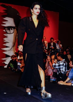 Jean Paul Gaultier Printemps-Été 1985 - Sandales à plateforme en caoutchouc noir