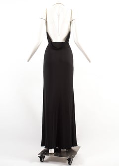 Gucci Autumn-Winter 2006 backless black evening dress with metal chains