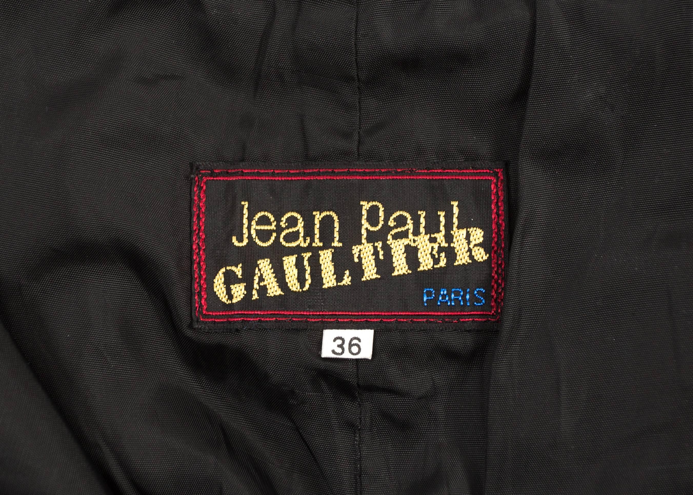 Women's Jean Paul Gaultier Autumn-Winter 1990 black and brown leather biker pants For Sale