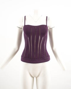 Alaia Autumn-Winter 1991 plum corset vest
